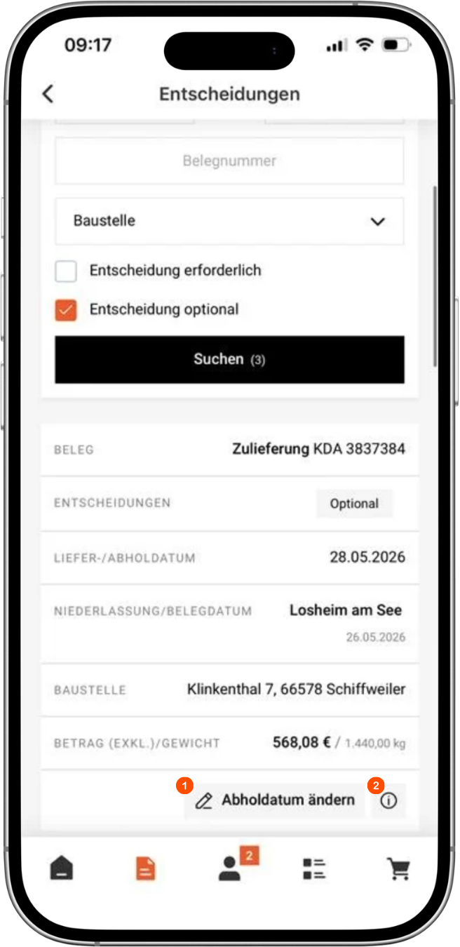 optionale Entscheidungen