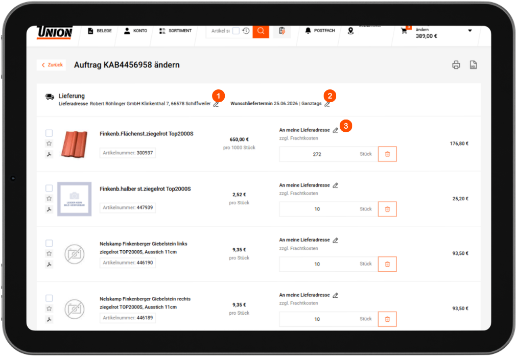optionale Entscheidungen bearbeiten