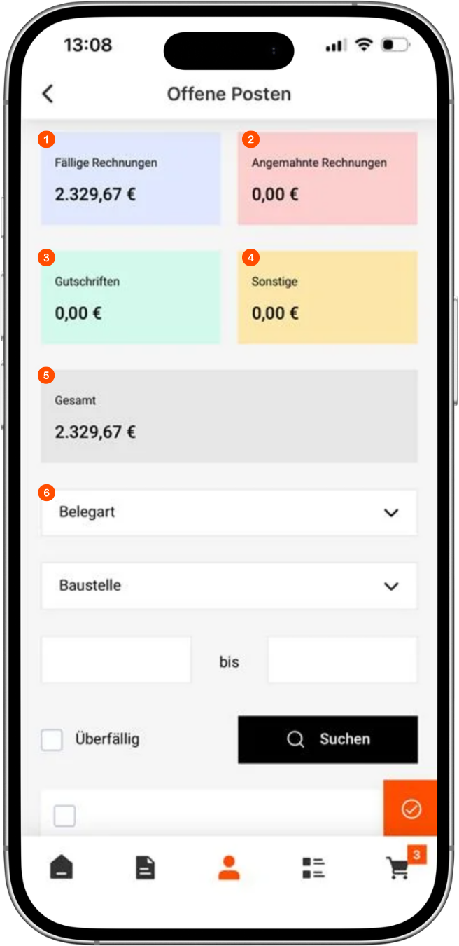Offene Posten Übersicht